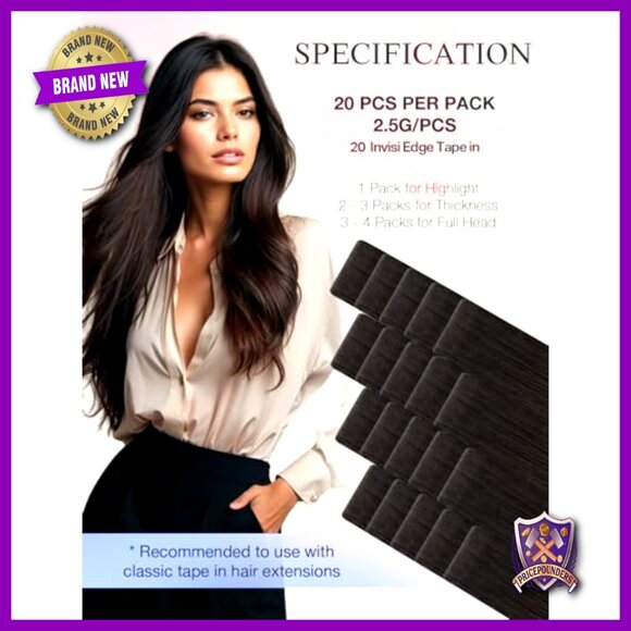 18 Inch Virgin Human Hair Tape In Extensions 50g Invisible Edge